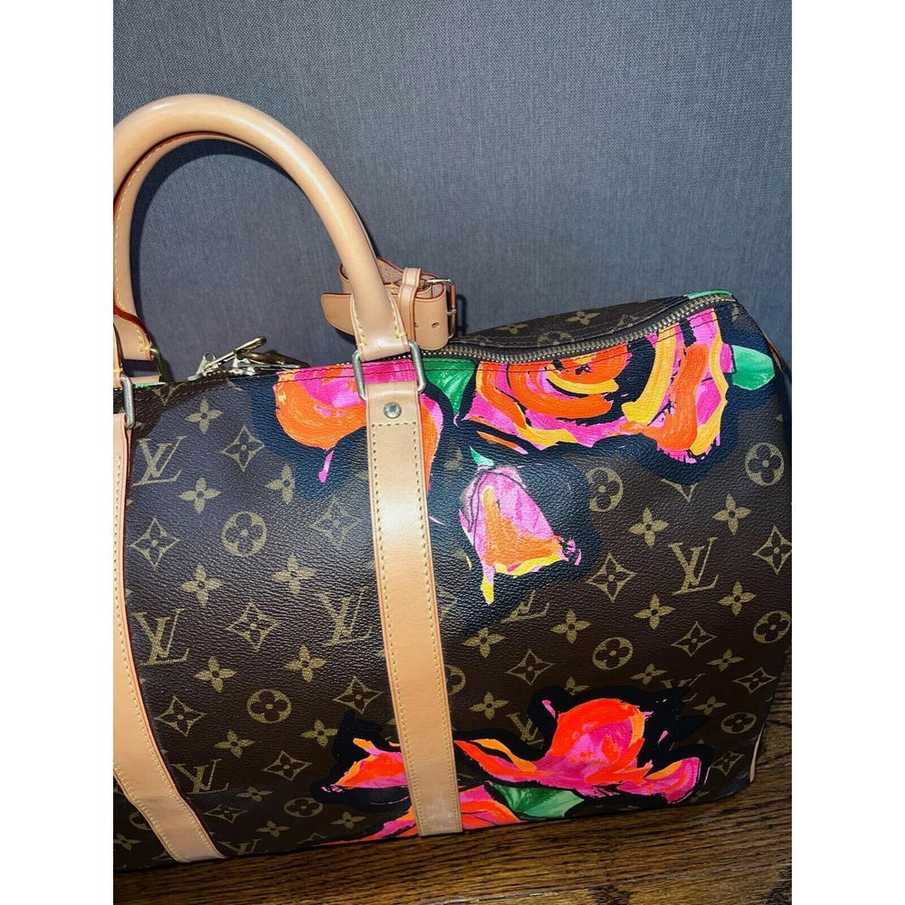 Louis Vuitton Keepall 50 Stephen Sprouse Roses Monogram Logo Monogram Travel Bag - Picture 2 of 12